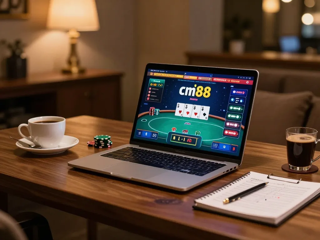 Engaging with cm88 poker game strategy in a cozy online gaming setup