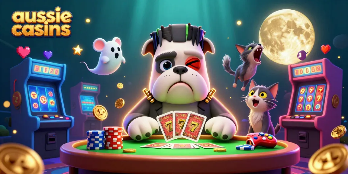 Discover exciting gameplay at aussie casinos, featuring a whimsical card game scene with imaginative characters.