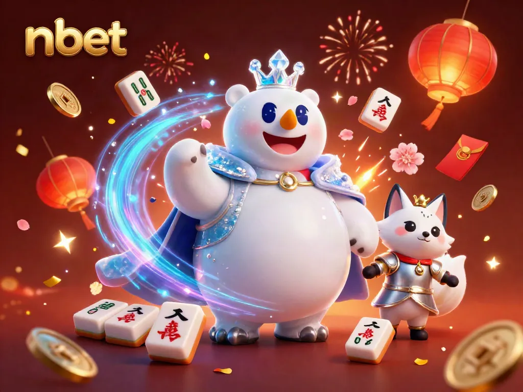 Experience nbet thrills with 3D cartoon characters amidst vibrant casino elements.