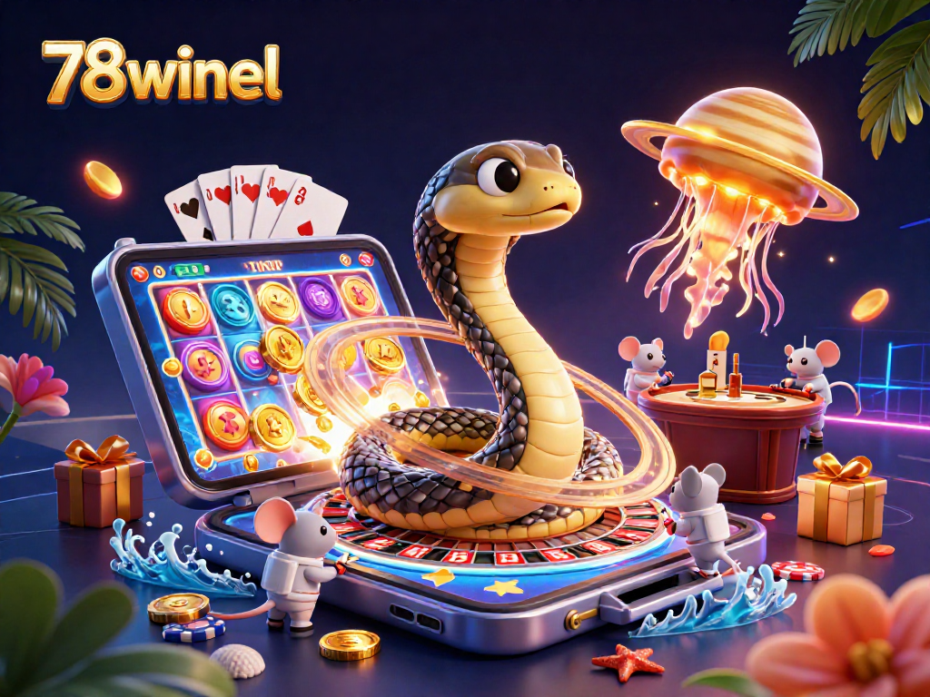 Experience thrilling gameplay at 78winel with the cosmic casino scene, where bets are placed in a vibrant atmosphere.