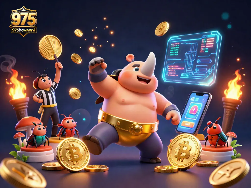 Win exciting rewards at 975howard as a powerful rhyton beetle stomps, gold coins flying around!