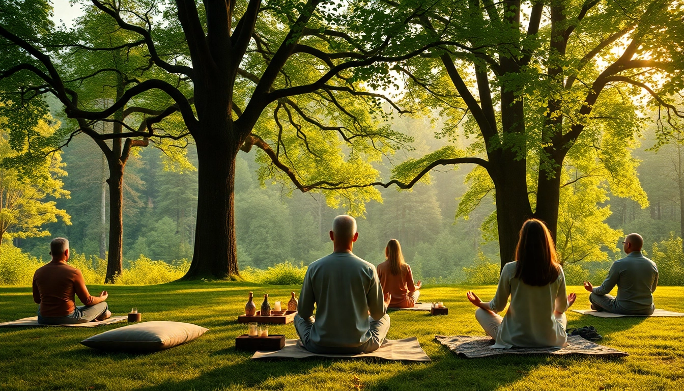 Retreat Urlaub mit den Engeln im Schwarzwald mit meditativen Teilnehmern in der Natur.
