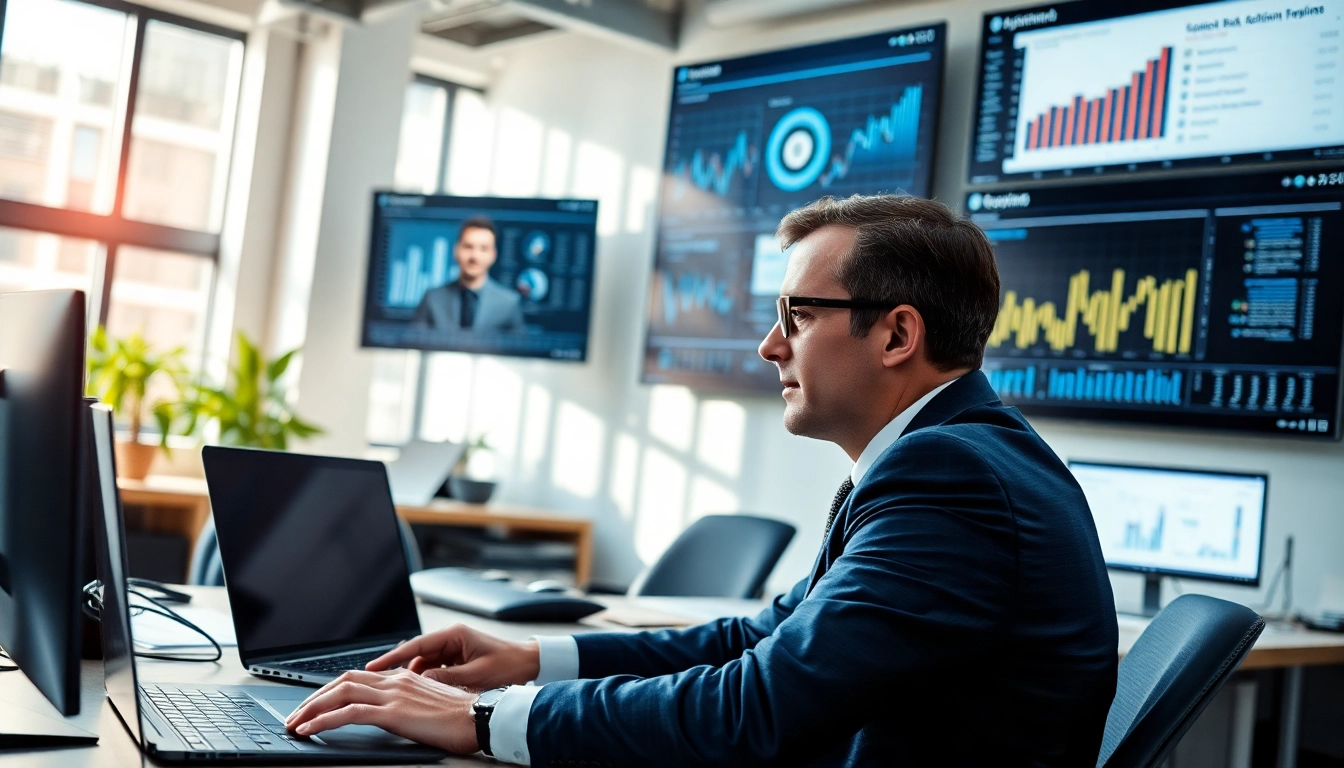 Headhunter IT zeigt professionell IT-Talente an einem modernen Arbeitsplatz.