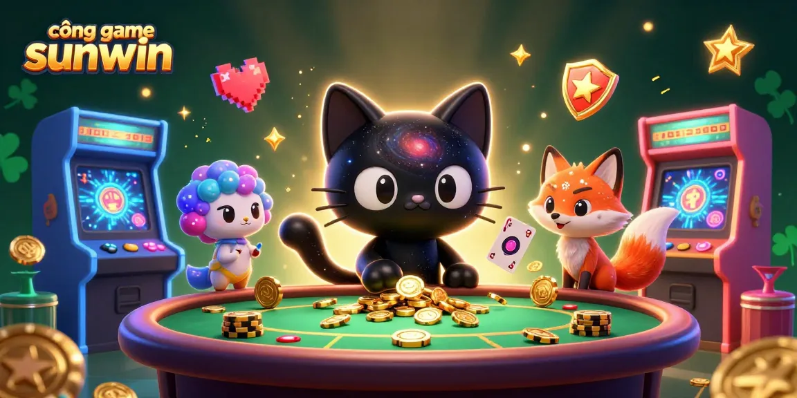 Engage with cổng game sunwin at a vibrant cosmic casino table featuring exciting game elements.